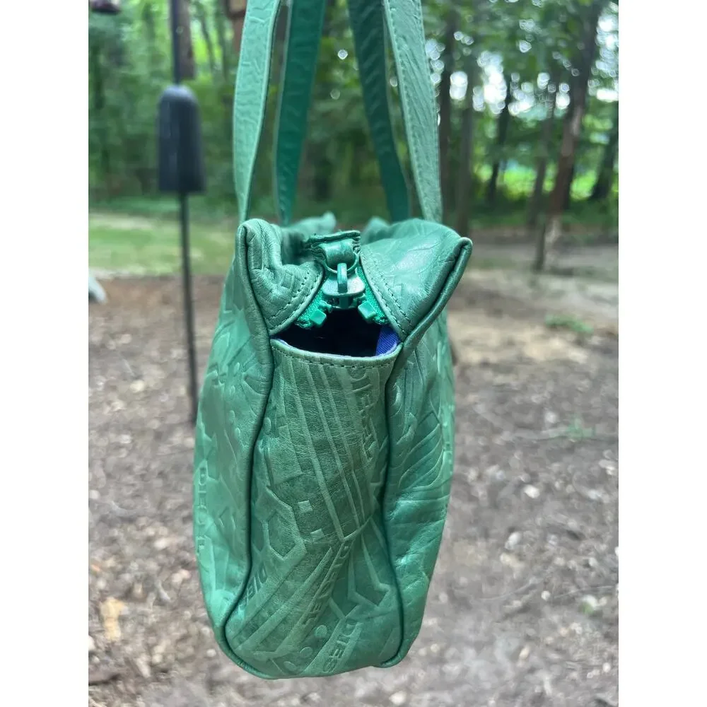 DIESEL $625 Women's Green Embossed Shoulder Bag